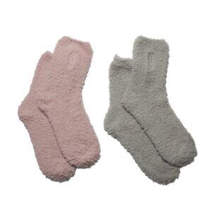 UNHIDE Softie Socks (2-pak Pale Rose Pink & Grey) BRAND-NEW & SO SOFT!